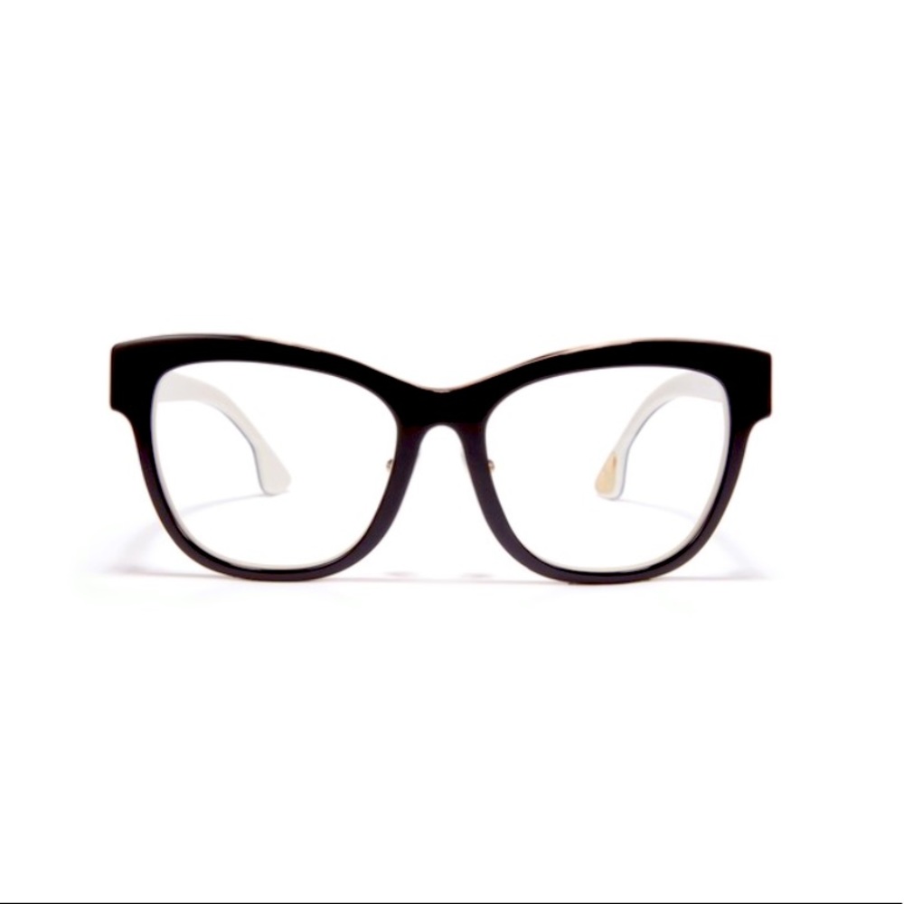 Alice + Olivia Les Halles Black & White Glasses